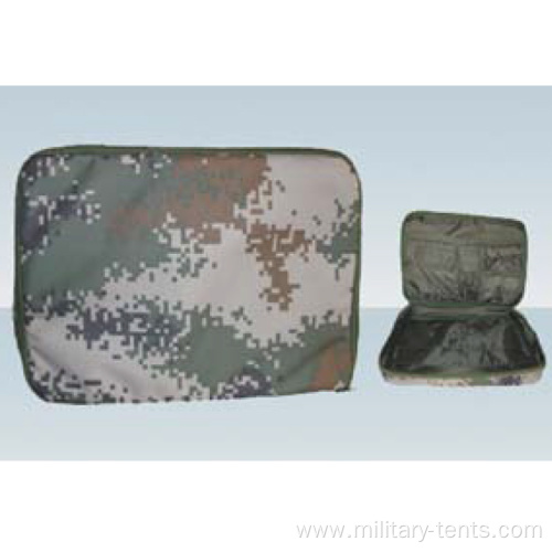 Military hand holding briefcase